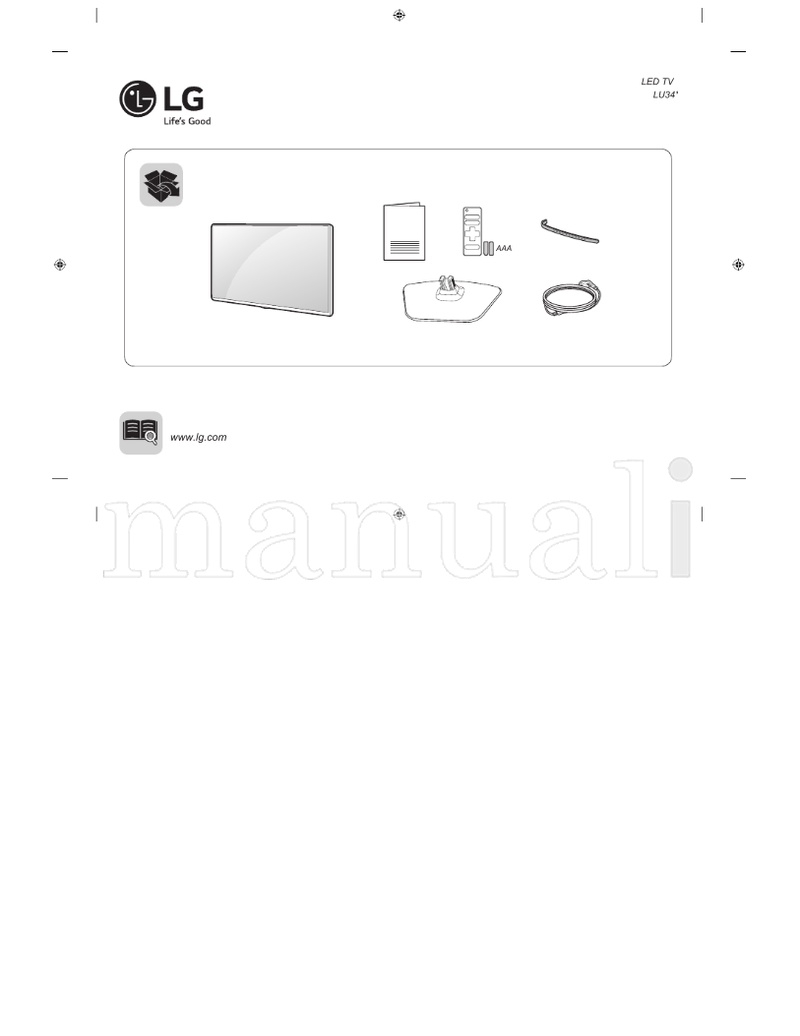 LG LU34* (40 pages) TV Operating Manual