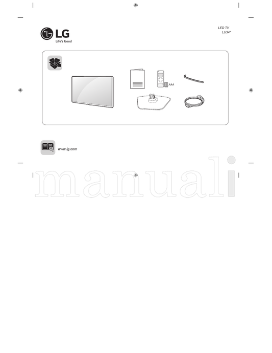 LG LU34* (40 pages) TV Operating Manual
