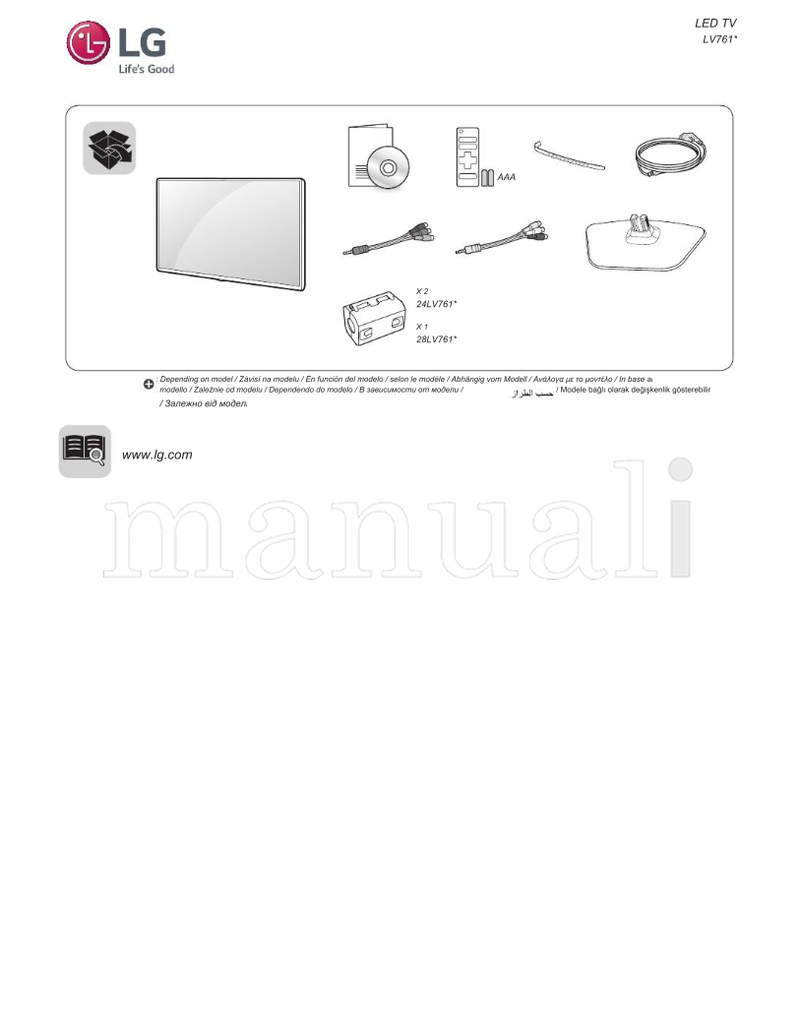 LG 24LV761* 28LV761* LV761* (39 pages) TV Operating Manual