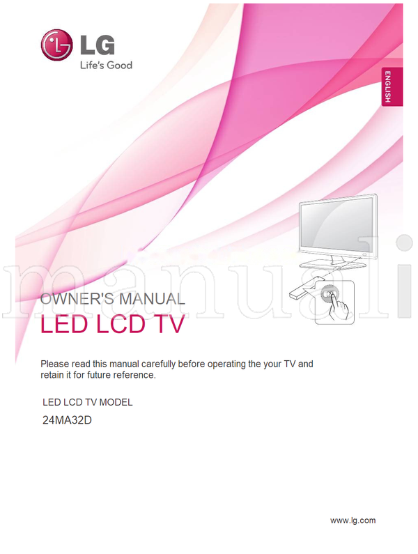 LG 24MA32D (40 pages) TV Operating Manual