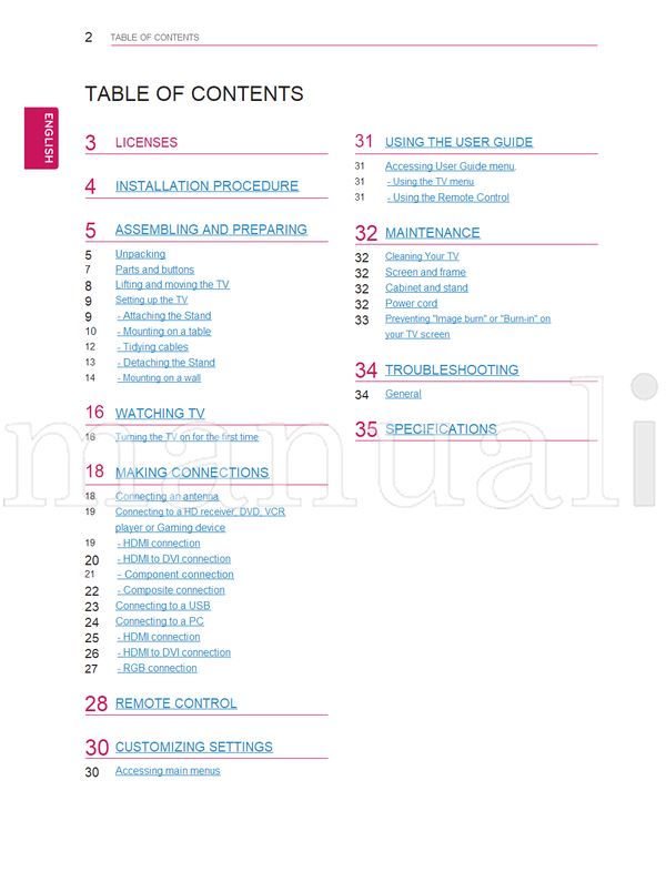 LG 24MA32D (40 pages) TV Operating Manual