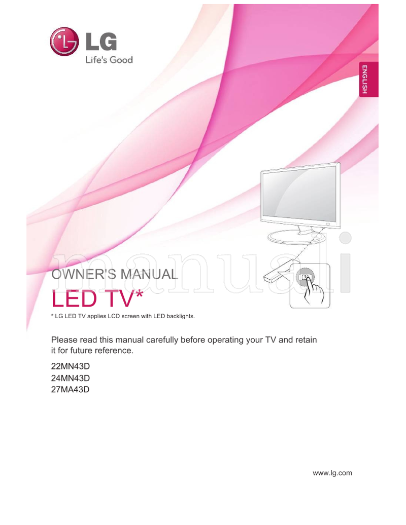LG 22MN43D 24MN43D 27MA43D (48 pages) TV Operating Manual