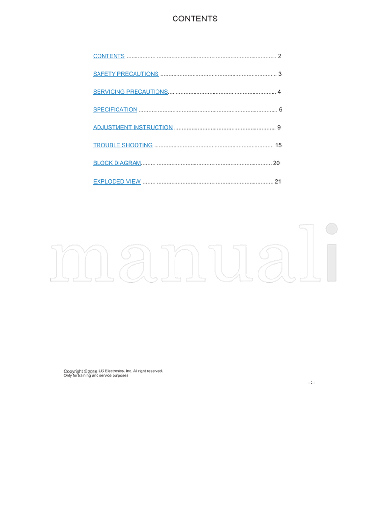 LG MFL69169548 LD60A 24MT41DF 24MT41DW 24MT41DF-PZ 24MT41DW-WZ (22 pages) TV Service Manual
