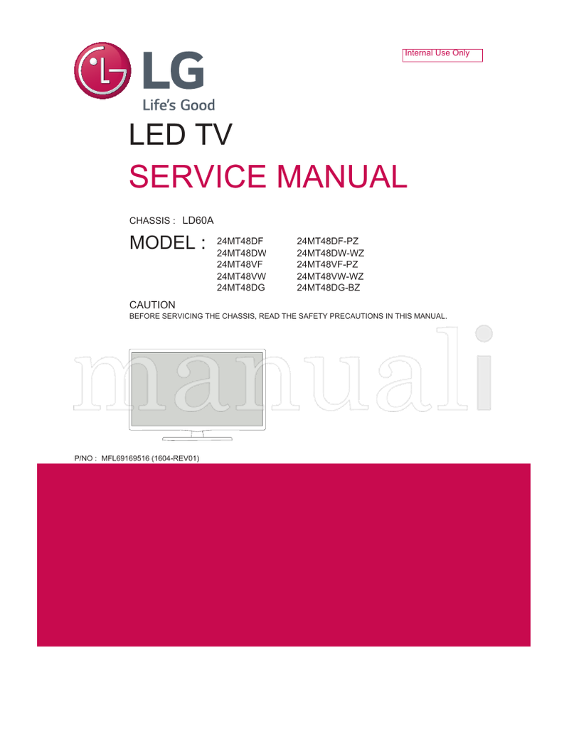 LG MFL69169516 LD60A 24MT48DF 24MT48DW 24MT48VF 24MT48VW (22 pages) TV Service Manual