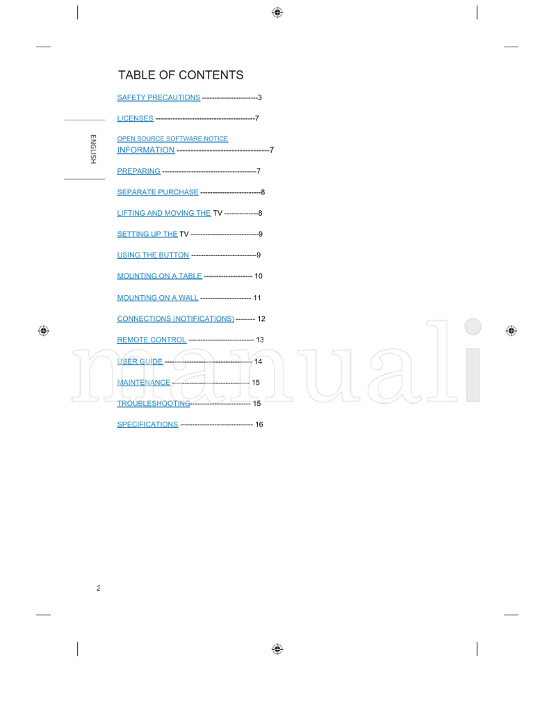 LG 24TN520S 28TN525S *MFL70520106* (20 pages) TV Operating Manual