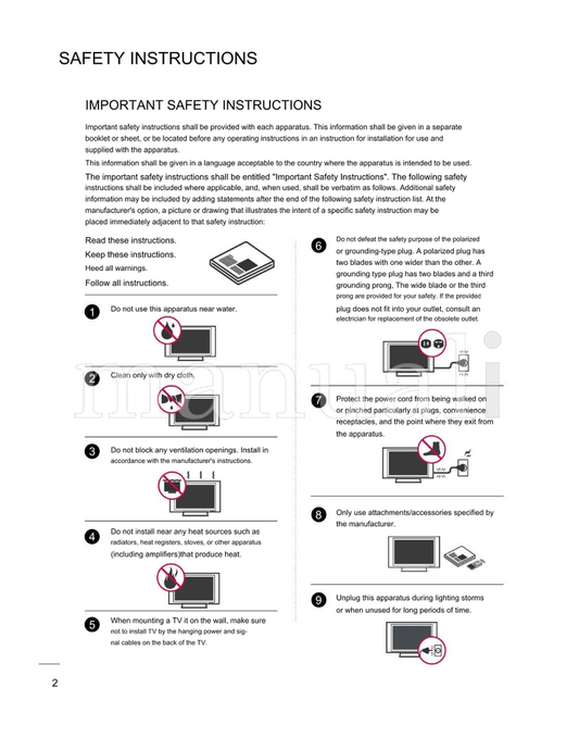 LG 263DCH (88 pages) TV Operating Manual