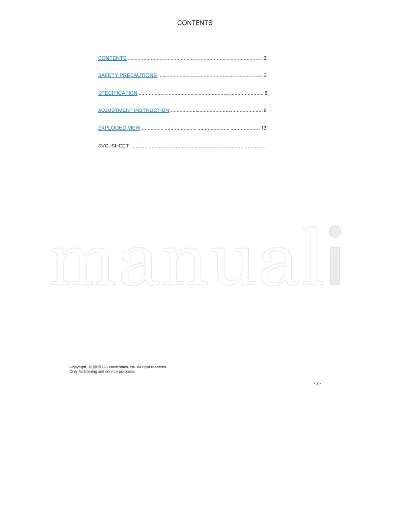 LG LA96D 26LG3DDH MFL62195509 26LG3DDH-UA (36 pages) TV Service Manual