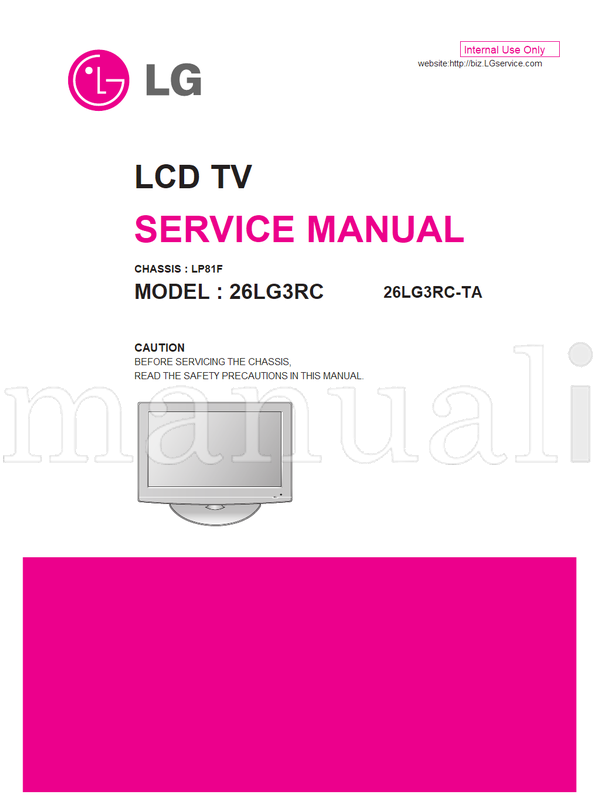 LG LP81F 26LG3RC 26LG3RC-TA (31 pages) TV Service Manual