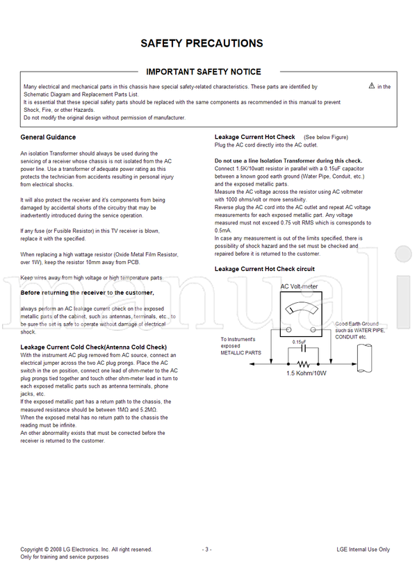 LG LP81F 26LG3RC 26LG3RC-TA (31 pages) TV Service Manual