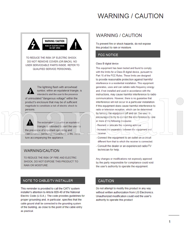 LG 26LC7D 32LC4D 42LC4D (90 pages) TV Operating Manual
