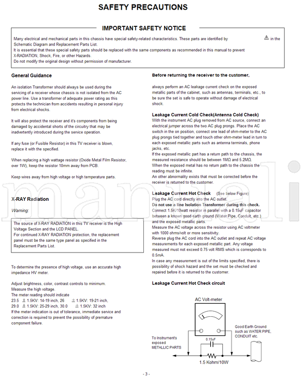LG LP61A 26LC2RA-ZJ 32LC2RA-ZJ 26LC2RA 32LC2RA (40 pages) TV Service Manual