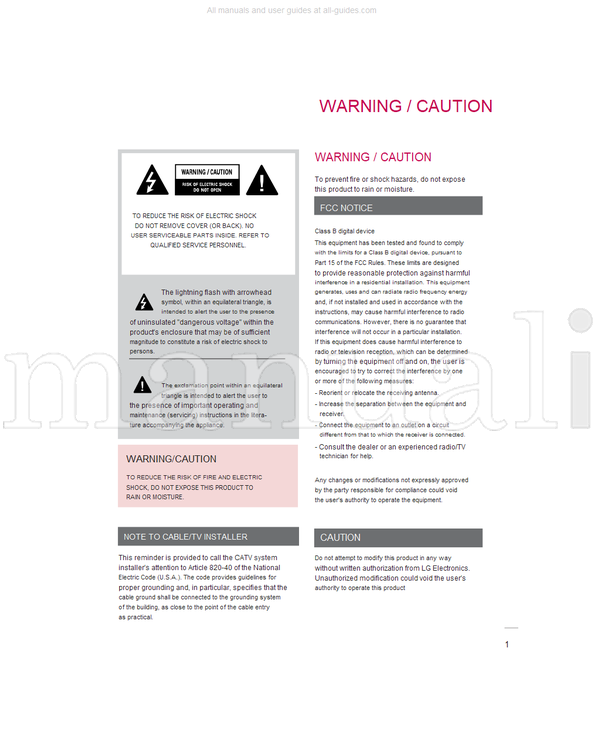 LG 26LG3DC 26LC3DCH 32LG3DC 32LC3DCH SAC30708026 (88 pages) TV Operating Manual