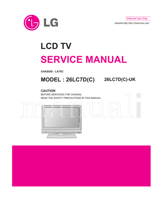 LG LA75C (36 pages) TV Service Manual