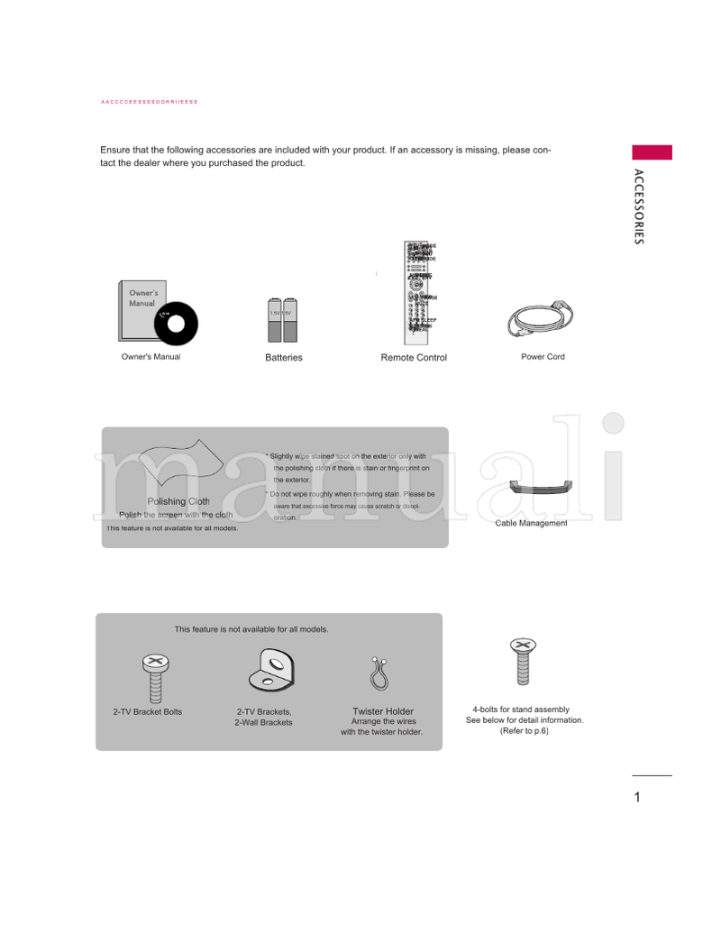 LG 26LC7D Series (98 pages) TV Operating Manual