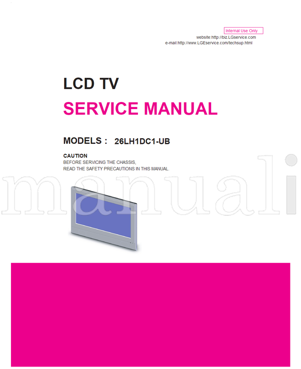 LG 26LH1DC1-UB (72 pages) TV Service Manual