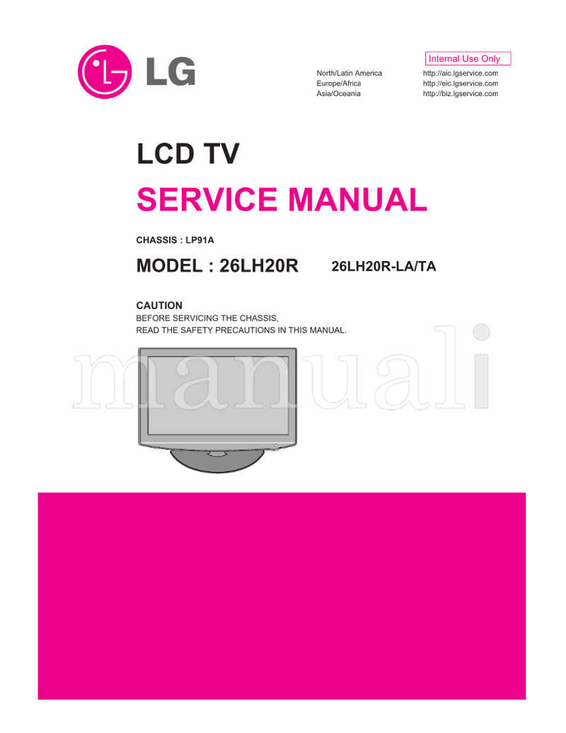 LG LP91A 26LH20R 26LH20R-LA (28 pages) TV Service Manual