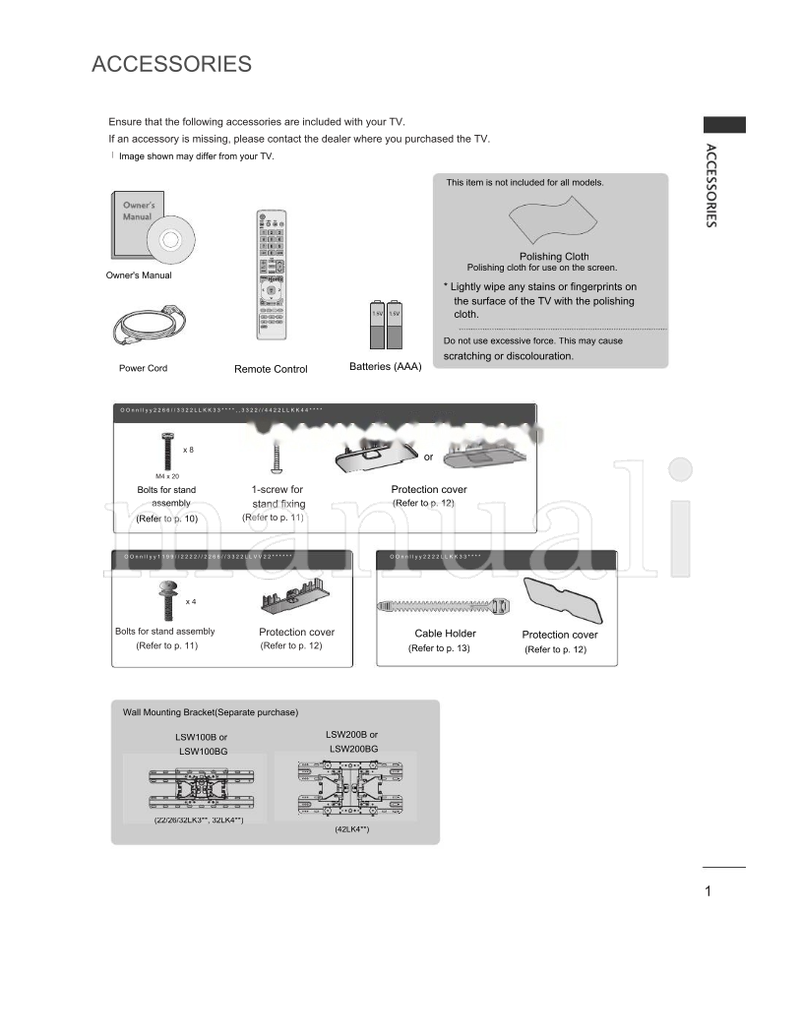 LG 26LK311 (112 pages) TV Operating Manual