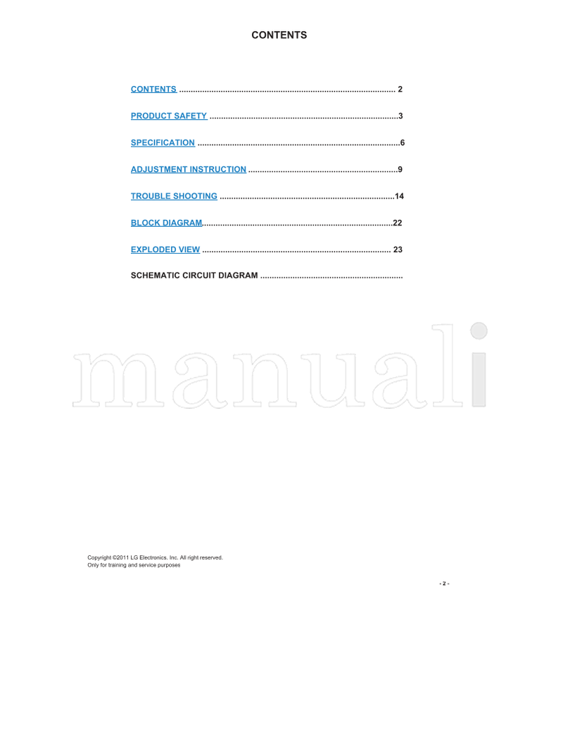 LG LD01M 26LK330 MFL62863099 330U-ZH 26LK331-ZG (41 pages) TV Service Manual