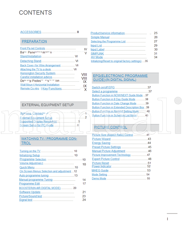 LG 26LU3*** (97 pages) TV Operating Manual