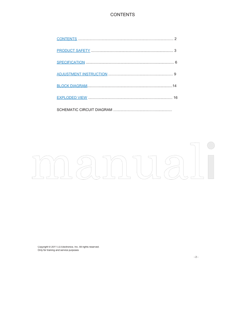 LG LB01S 26LV2500 MFL67002103 26LV2500-CC (37 pages) TV Service Manual