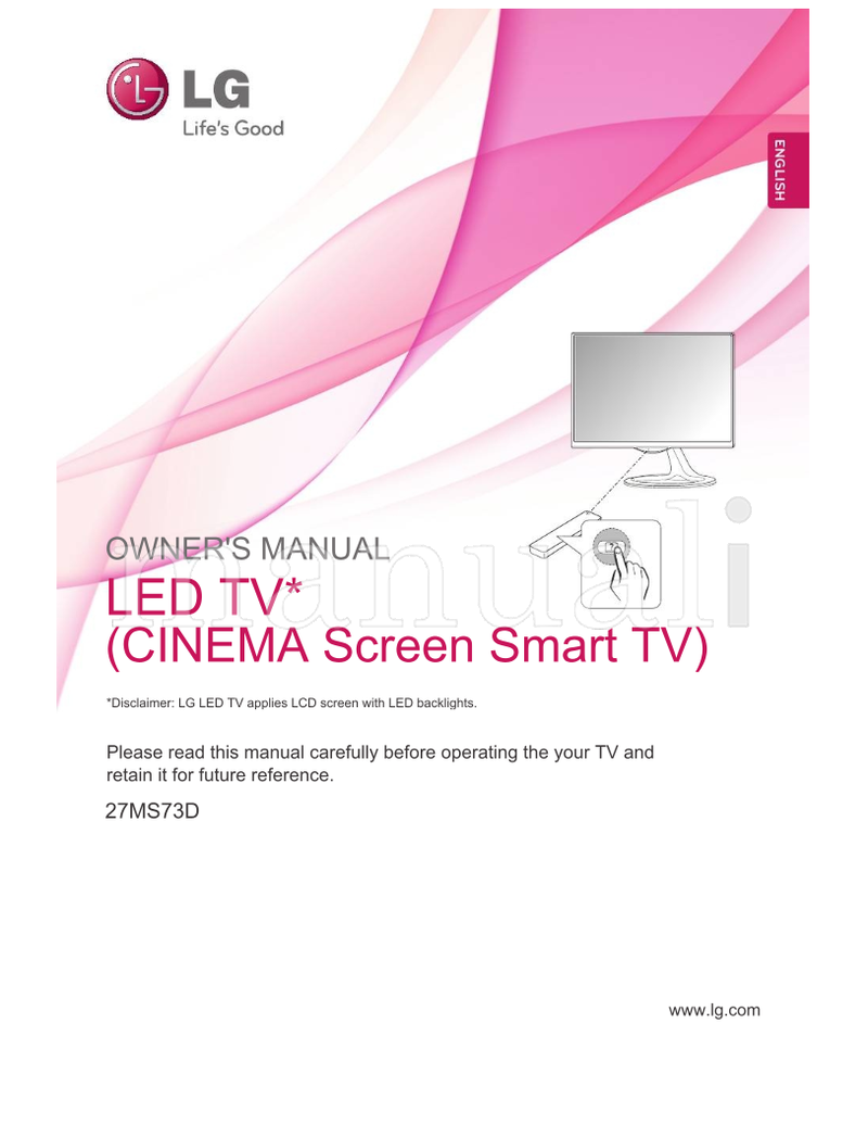 LG 27MS73D (40 pages) TV Operating Manual