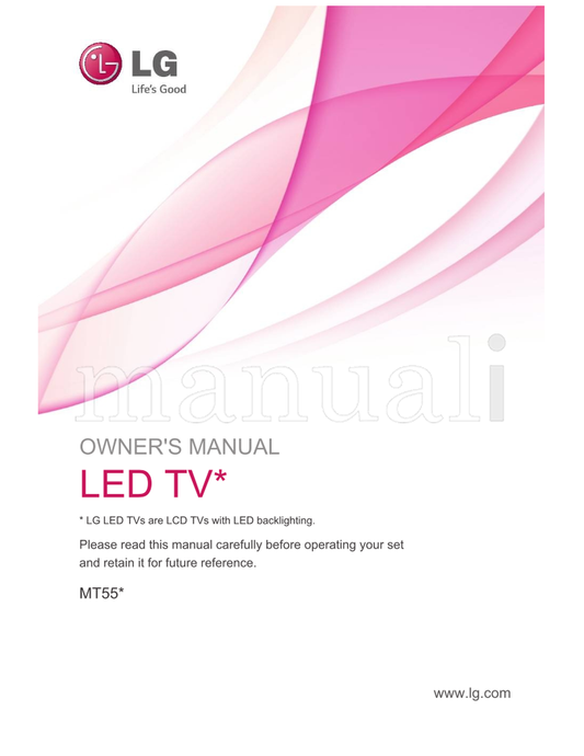 LG MT55* (30 pages) TV Operating Manual