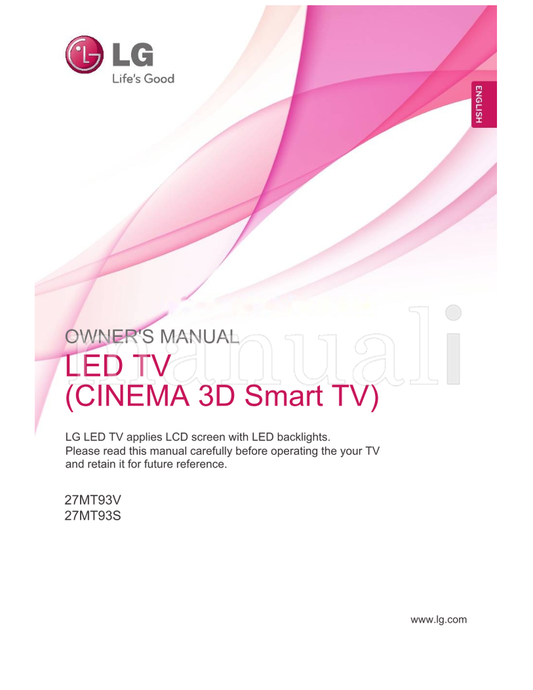 LG 27MT93V 27MT93S (49 pages) TV Operating Manual