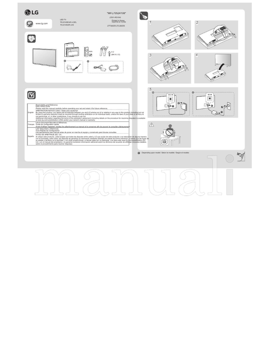LG *MFL70524108* 27TQ625S 27LQ625S (54 pages) TV Operating Manual