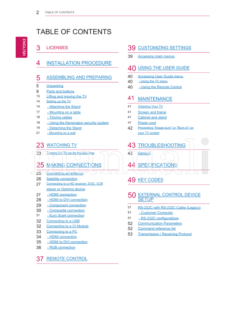 LG 22LN549M 28LN549M 22LN548M 28LN548M (60 pages) TV Operating Manual