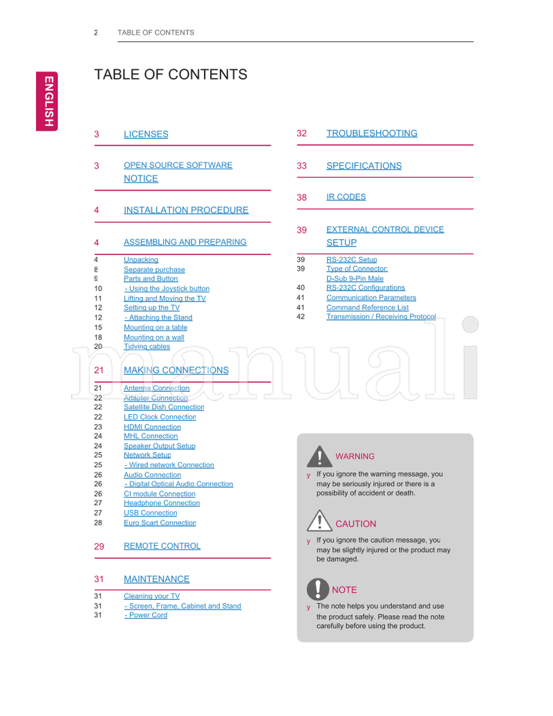 LG LW75** LY75** LY76** (47 pages) TV Operating Manual