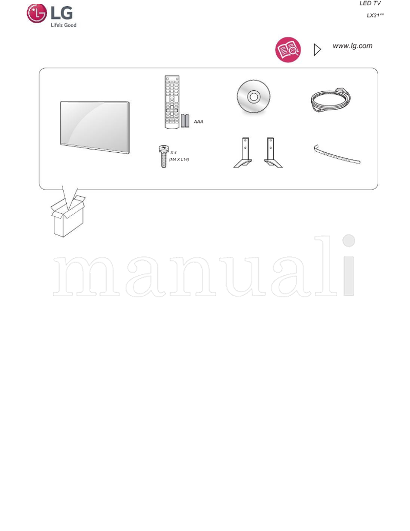 LG LX31** (36 pages) TV Operating Manual