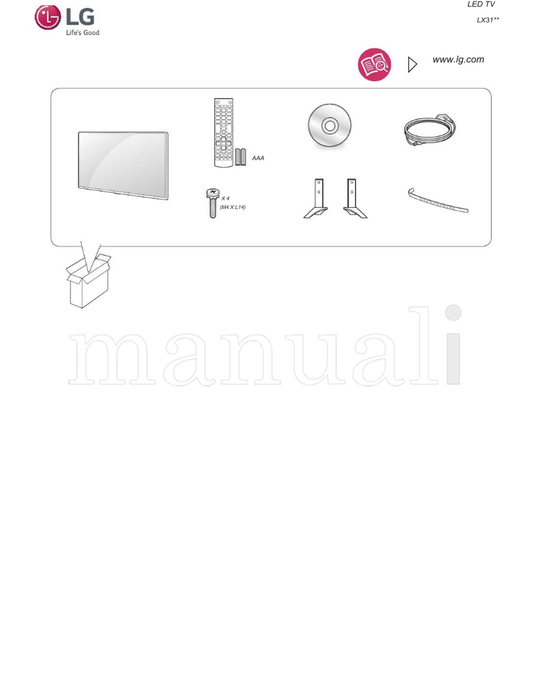 LG LX31** (36 pages) TV Operating Manual