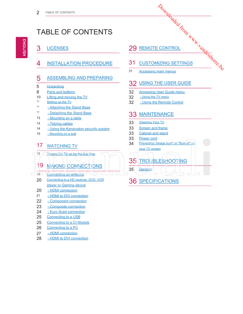 LG 28MN30D (39 pages) TV Operating Manual