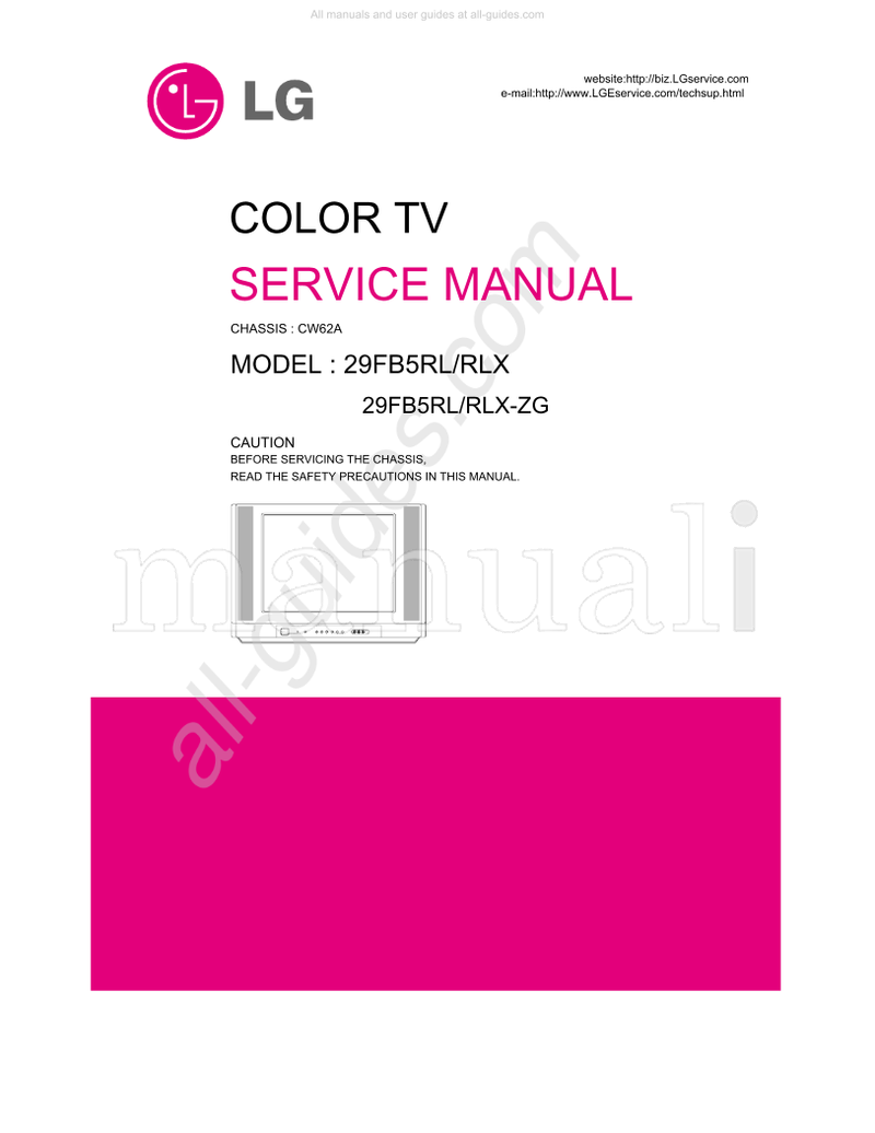 LG CW62A 29FB5RL (32 pages) TV Service Manual