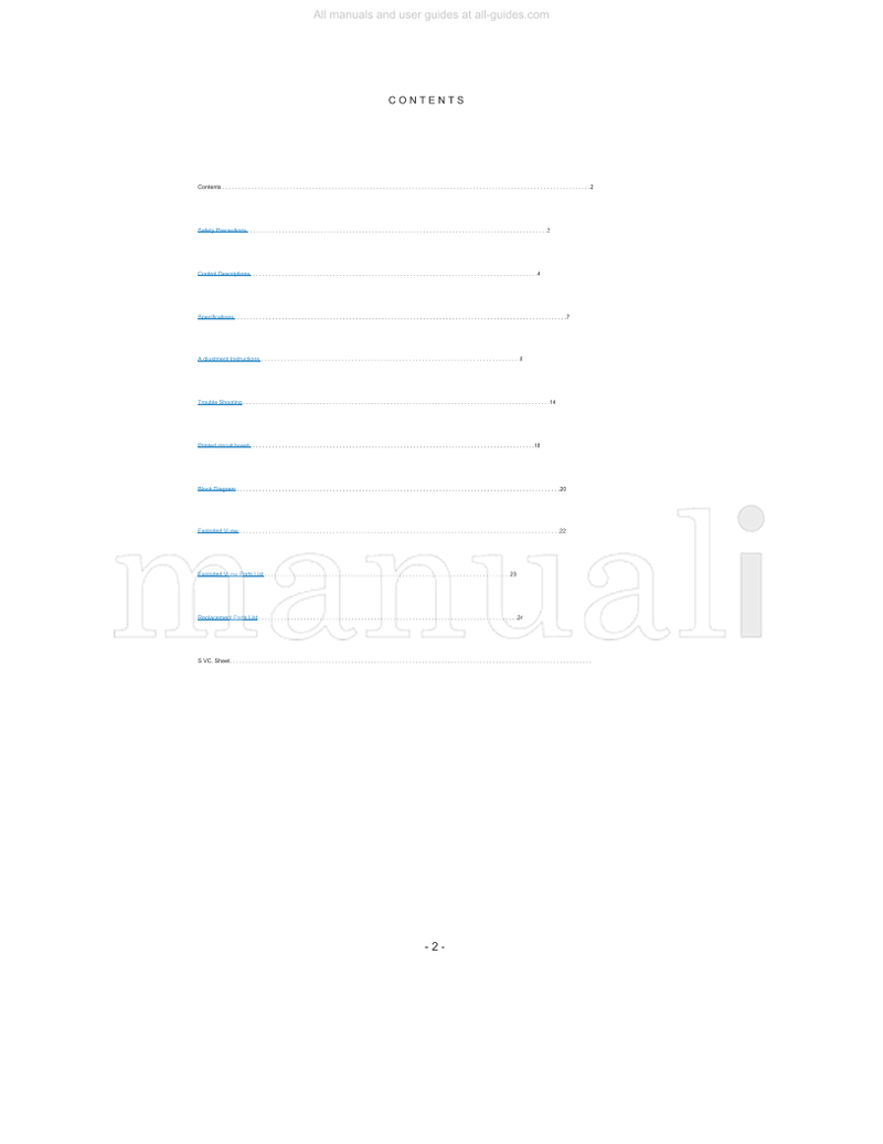 LG CW62A 29FB5RL (32 pages) TV Service Manual
