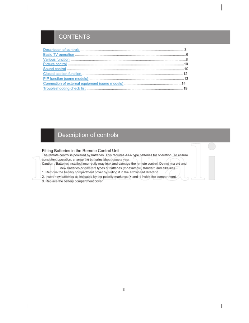 LG 29FG2CL (20 pages) TV Operating Manual