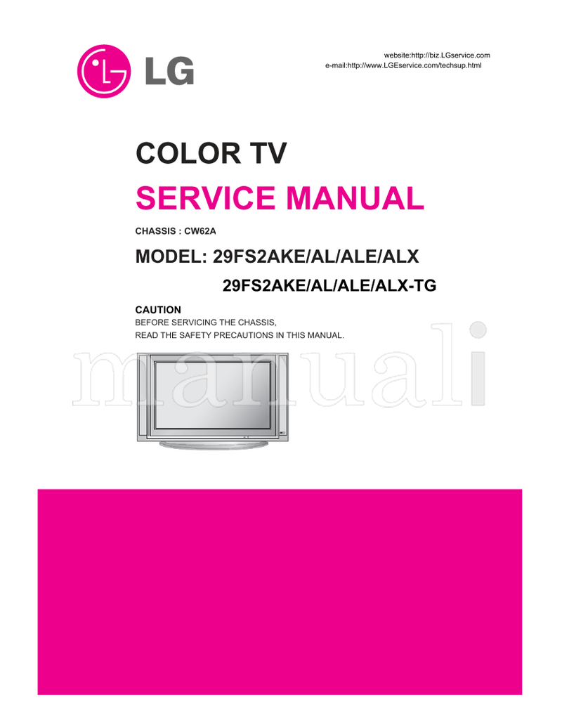 LG CW62A 29FS2AKE (33 pages) TV Service Manual