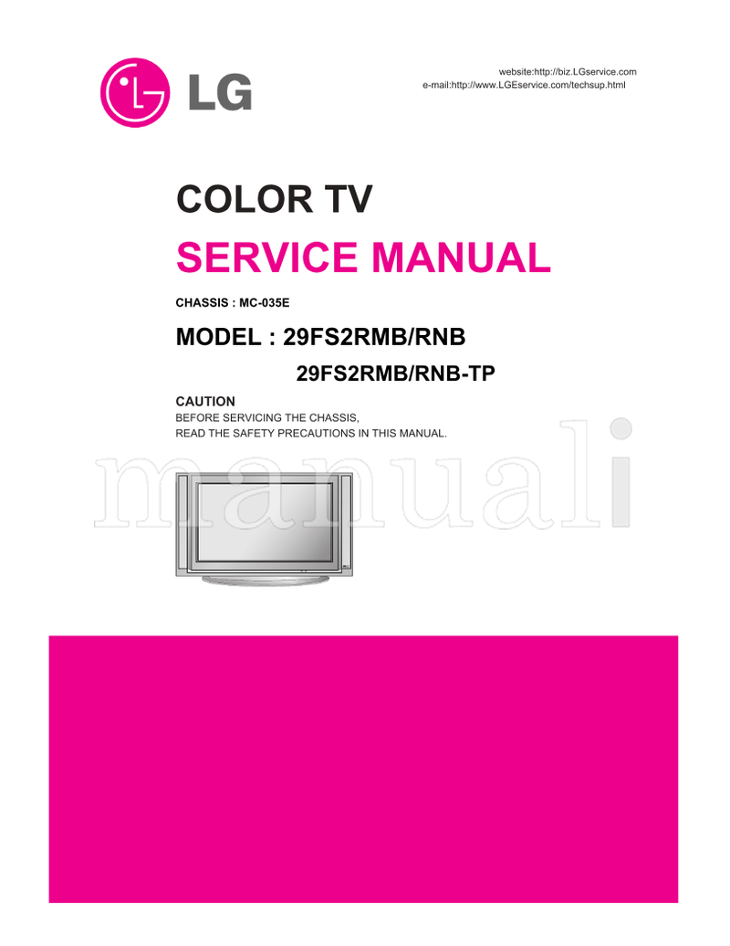 LG MC-035E 29FS2RMB (41 pages) TV Service Manual