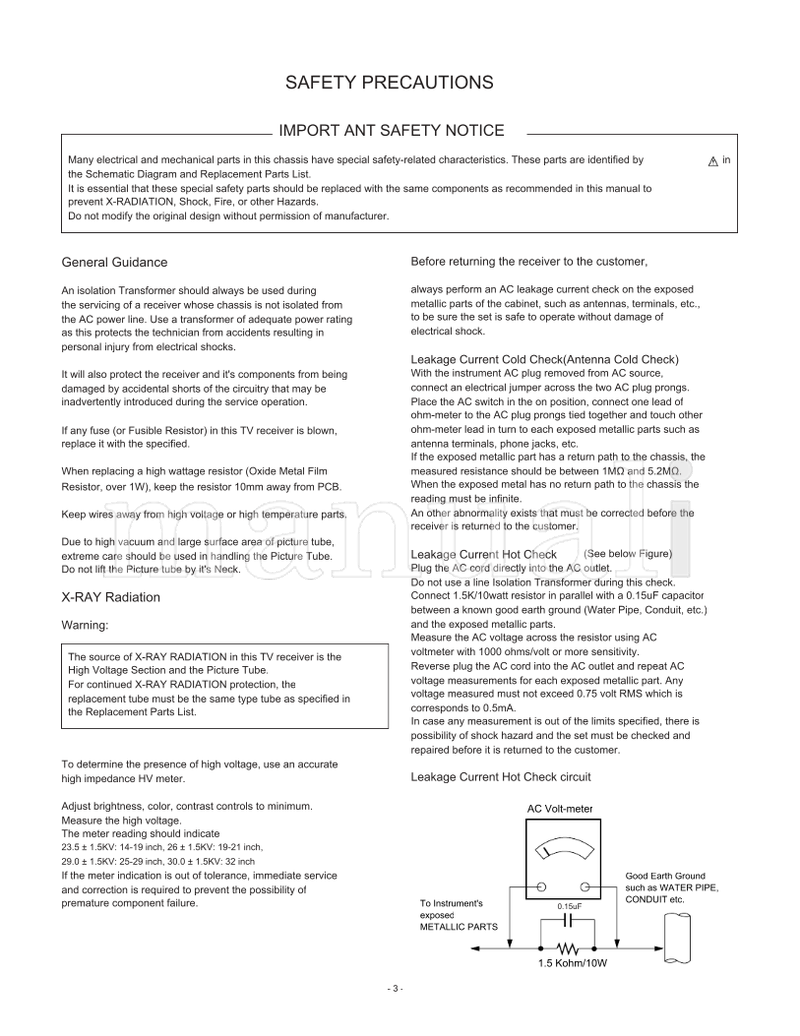LG MFL37794405 CW62C 29FU1RLX 29FU1RLX-T1 (26 pages) TV Service Manual