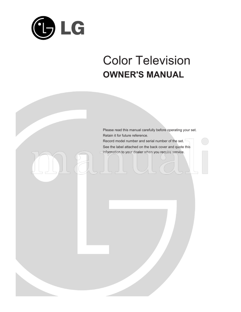 LG 29FU1RS (32 pages) TV Operating Manual