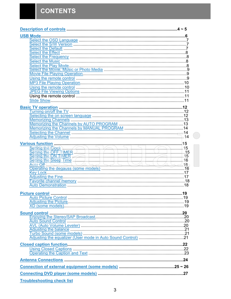 LG 29FU1RS (32 pages) TV Operating Manual