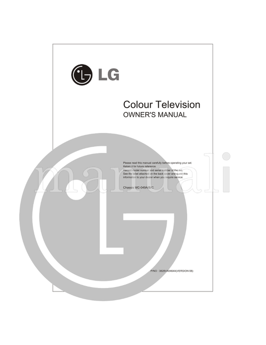 LG MC-049A (28 pages) TV Operating Manual