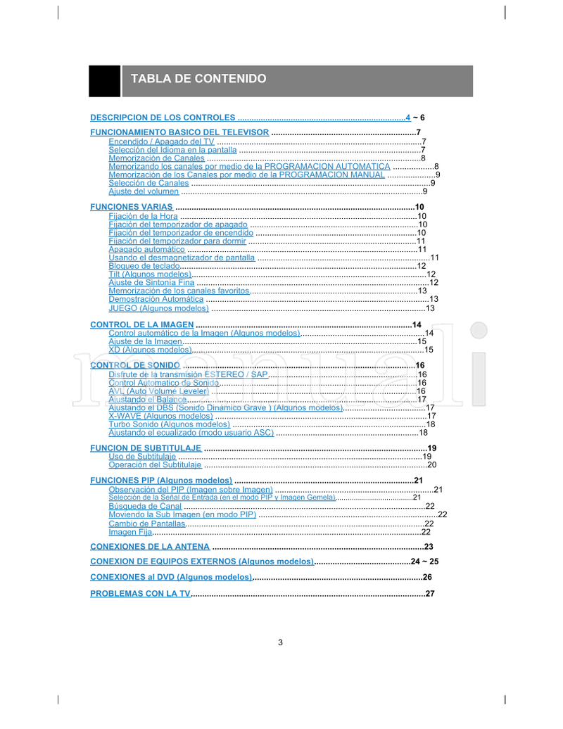 LG 38289U0026J (28 pages) TV Operating Manual