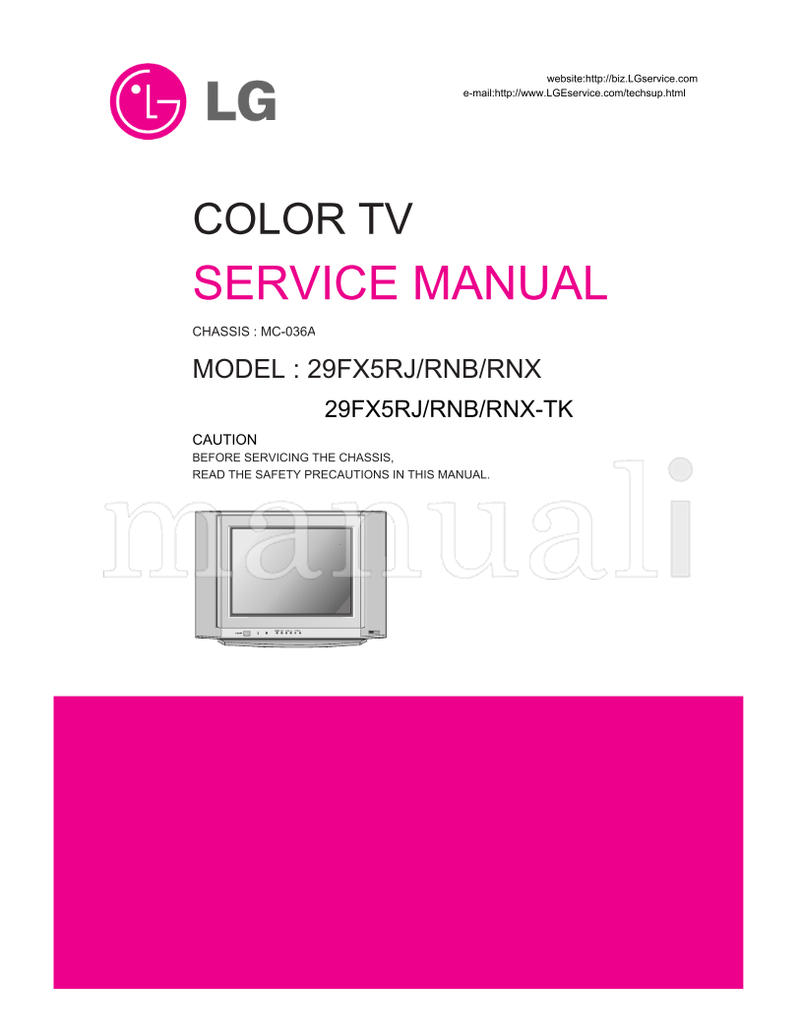 LG MC-036A 29FX5RJ (36 pages) TV Service Manual