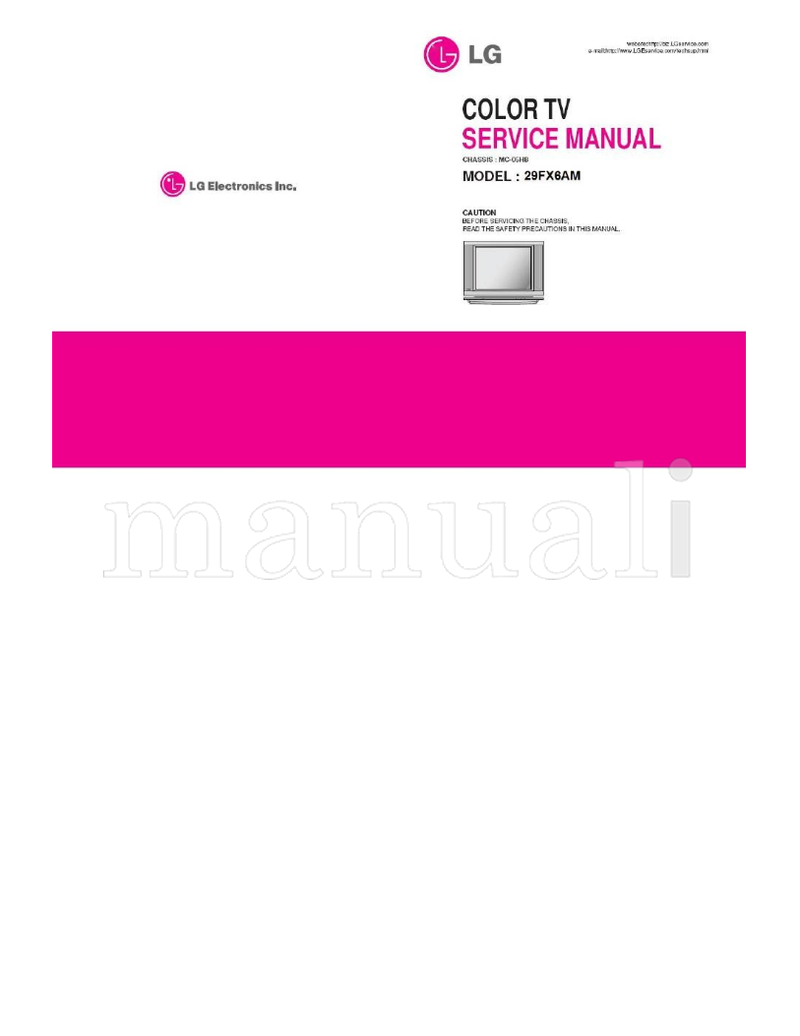 LG 29FX6AM (30 pages) TV Service Manual