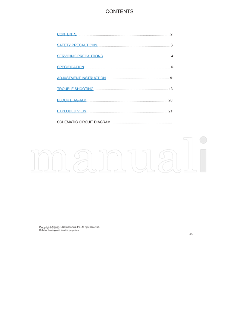LG MFL67714491 LB32B 29LN300B 29LN300B-PX (33 pages) TV Service Manual