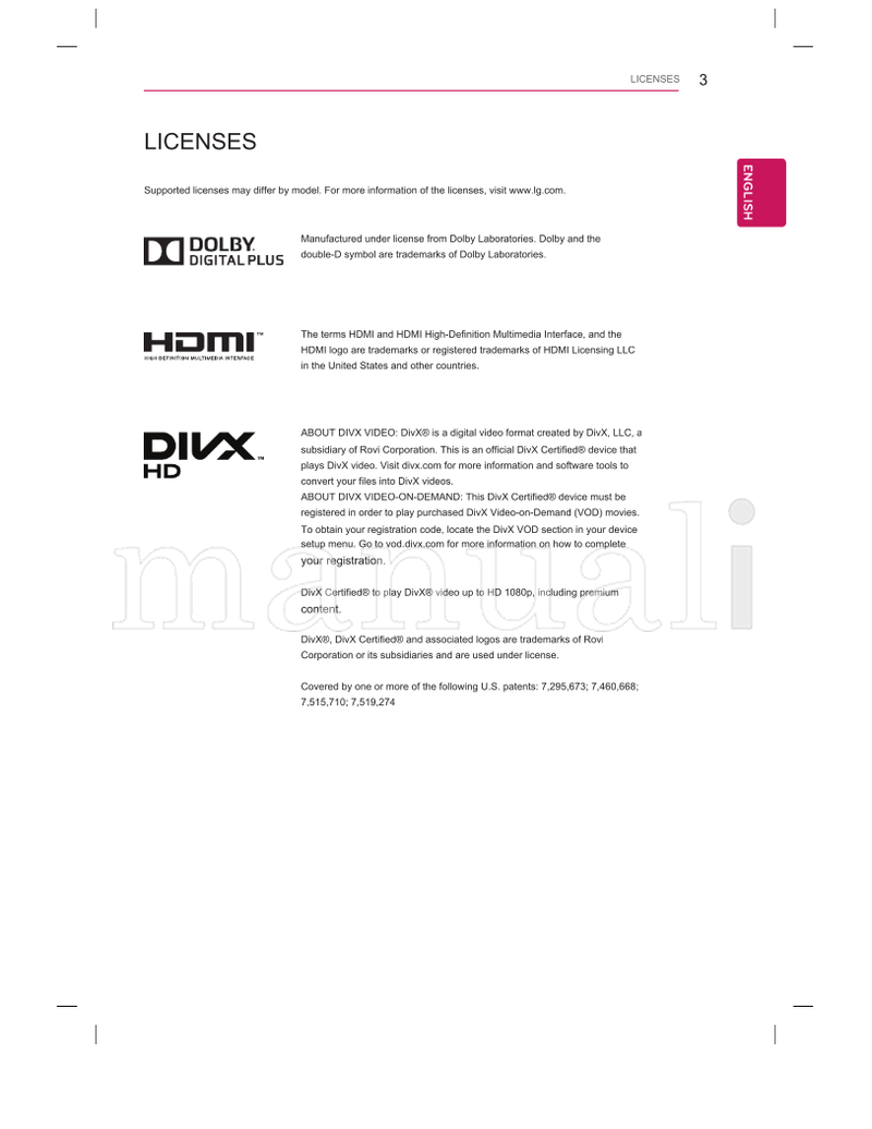 LG 29LN300B MFL68008101 (80 pages) TV Operating Manual