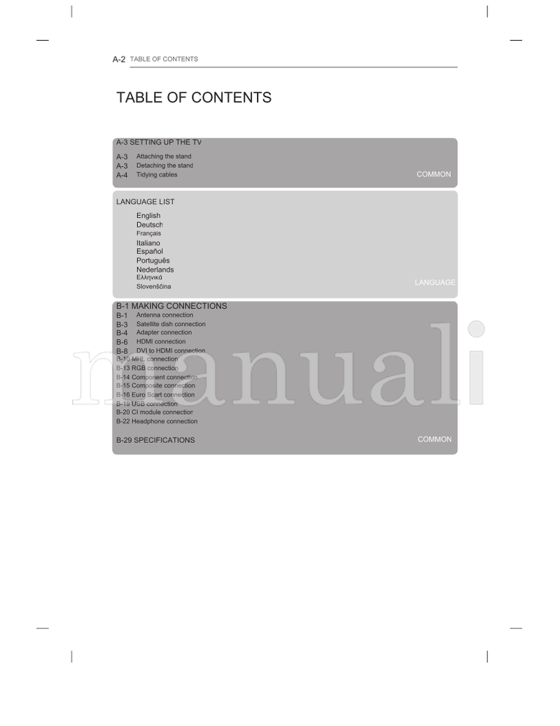 LG 29LN457B (220 pages) TV Operating Manual