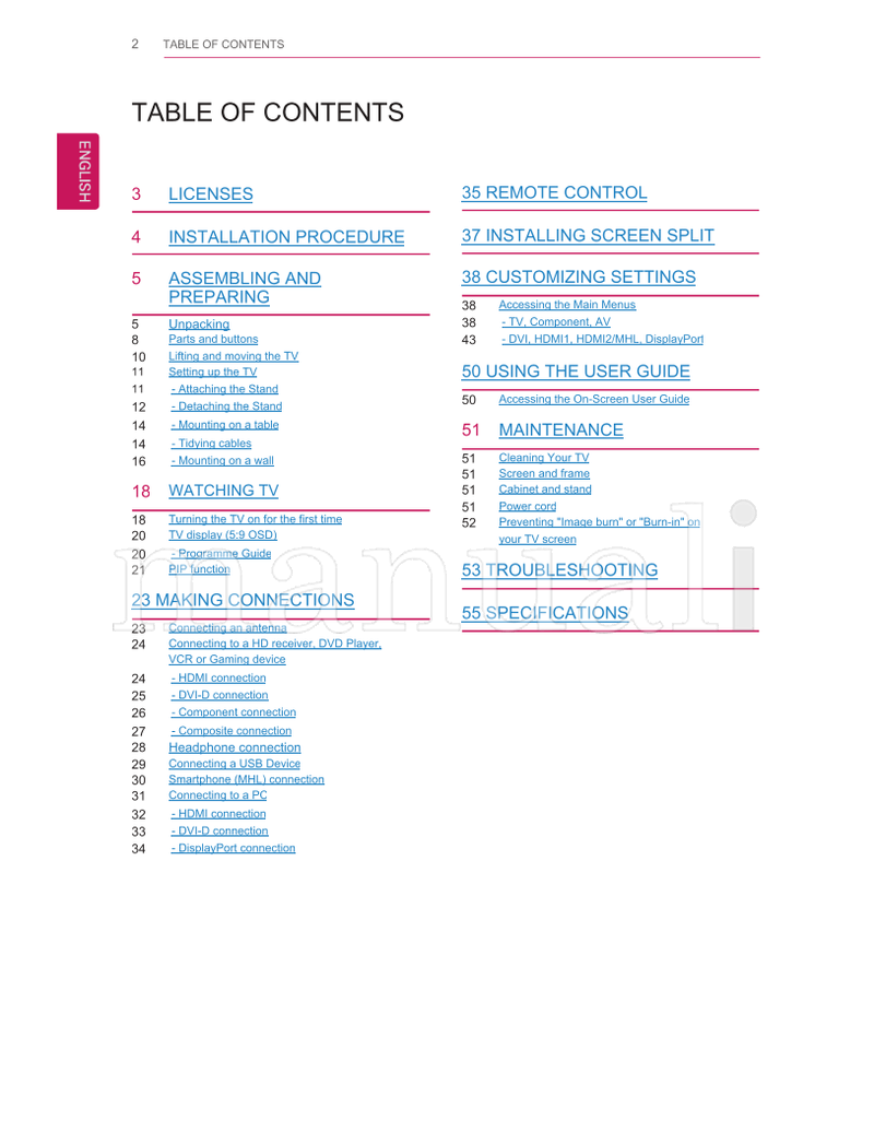 LG 29MA73D (58 pages) TV Operating Manual