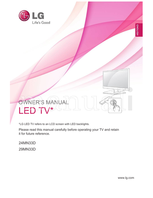 LG 24MN33D 29MN33D (46 pages) TV Operating Manual